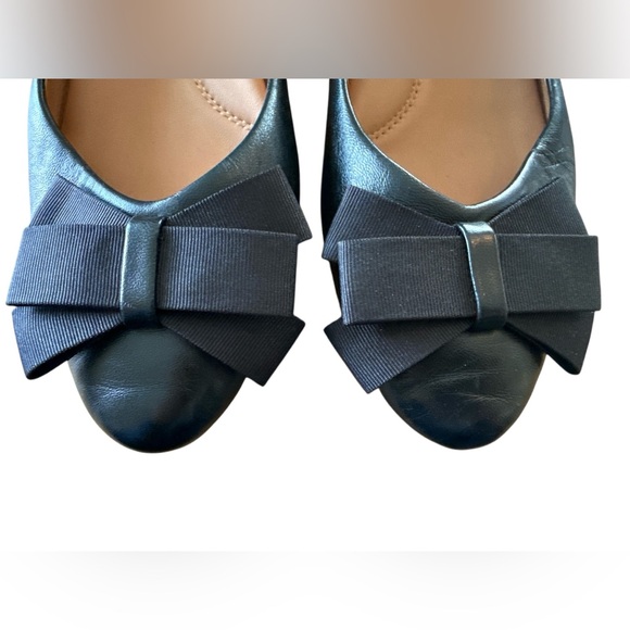 Gentle Souls Black Leather Bow Ballet Flats Size 6.5 - Picture 6 of 9